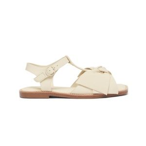 Zara bow leather sandals